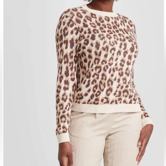 A New Day Women’s Leopard Print Sweater. - Picture 2 of 9